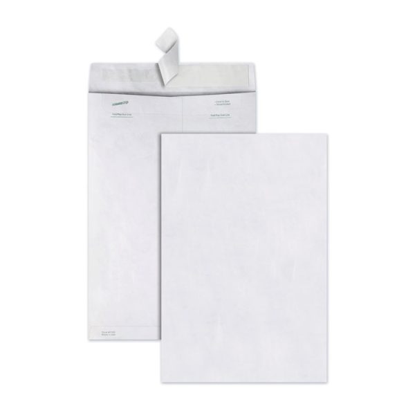 Lightweight 14 lb Tyvek Catalog Mailers, #15, Square Flap, Redi-Strip Adhesive Closure, 10 x 15, White, 100/Box