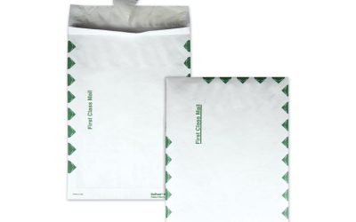 Heavy 18 lb Tyvek Open End Expansion Mailers, First Class, #13 1/2, Square Flap, Redi-Strip Closure, 10 x 13, White, 100/CT