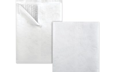 Bubble Mailer of DuPont Tyvek, #13 1/2, Square Flap, Redi-Strip Adhesive Closure, 10 x 13, White, 25/Box