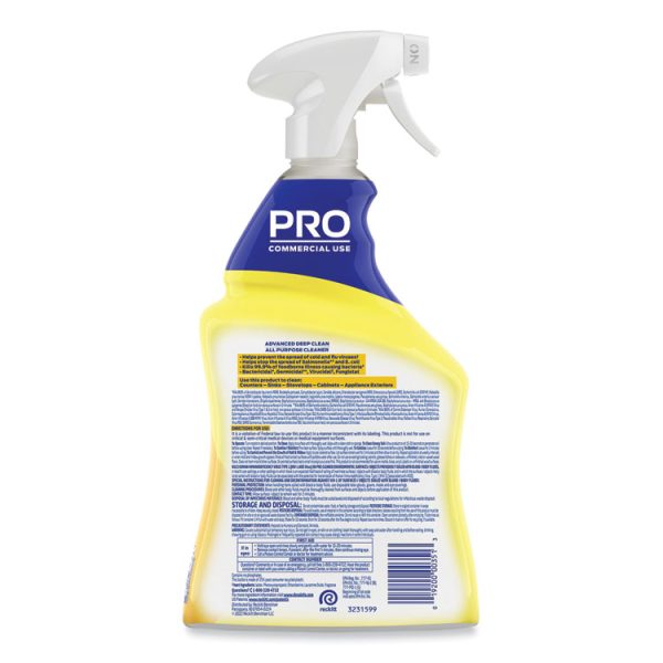 Advanced Deep Clean All Purpose Cleaner, Lemon Breeze, 32 Oz Trigger Spray Bottle, 12/carton - Image 4