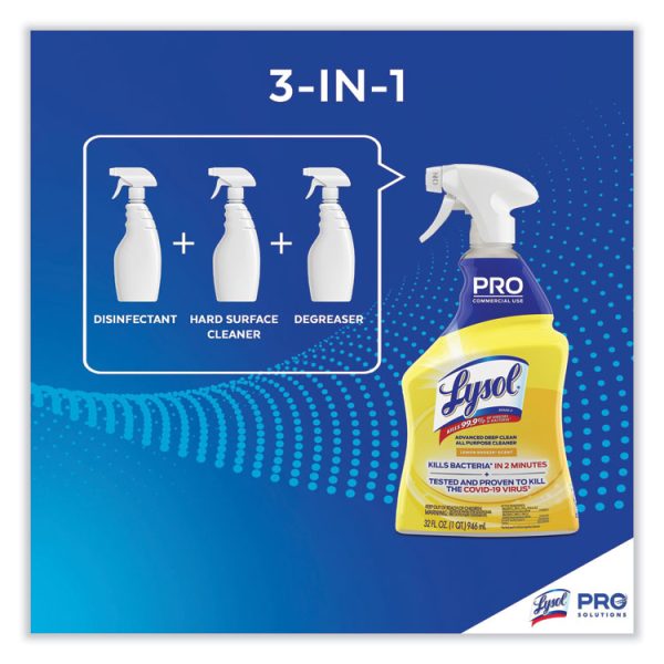 Advanced Deep Clean All Purpose Cleaner, Lemon Breeze, 32 Oz Trigger Spray Bottle, 12/carton - Image 10