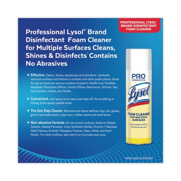 Disinfectant Foam Cleaner, 24 Oz Aerosol Spray, 12/carton - Image 7