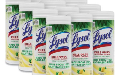 Disinfecting Wipes II Fresh Citrus, 1-Ply, 7 x 7.25, White, 30 Wipes/Canister, 12 Canisters/Carton