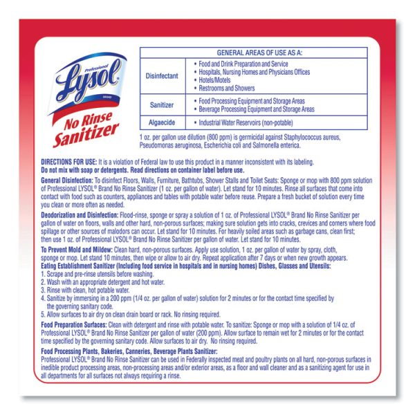 No Rinse Sanitizer Concentrate, 1 Gal Bottle, 4/carton - Image 6
