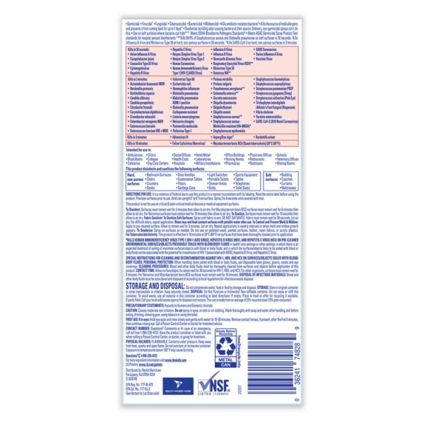 Disinfectant Spray, Crisp Linen, 19 Oz Aerosol Spray, 12/carton - Image 5