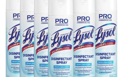 Disinfectant Spray, Crisp Linen, 19 Oz Aerosol Spray, 12/carton