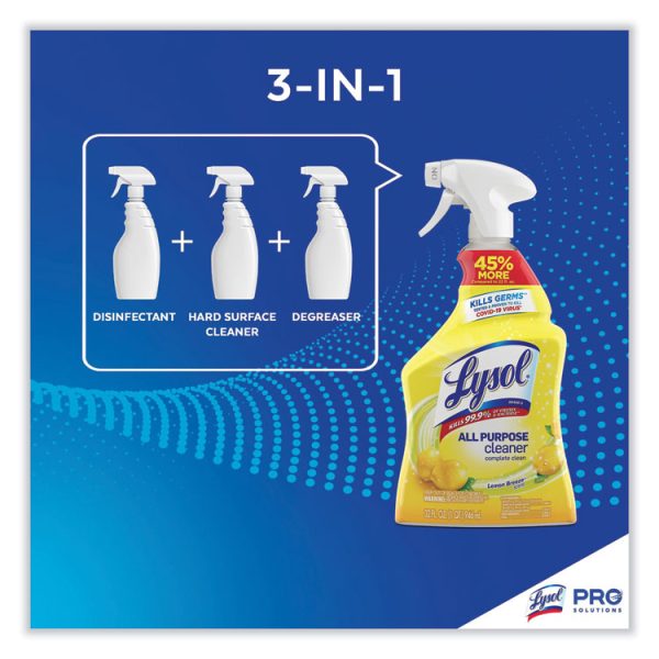 Ready-To-Use All-Purpose Cleaner, Lemon Breeze, 32 Oz Spray Bottle, 12/carton - Image 5