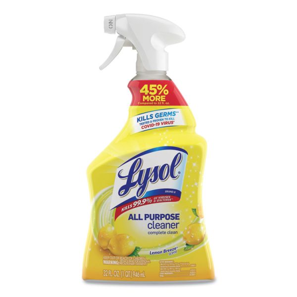 Ready-To-Use All-Purpose Cleaner, Lemon Breeze, 32 Oz Spray Bottle, 12/carton - Image 2