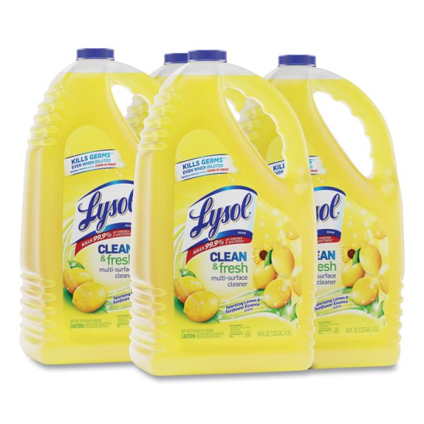 Clean And Fresh Multi-Surface Cleaner, Sparkling Lemon And Sunflower Essence, 144 Oz Bottle, 4/carton - Image 2