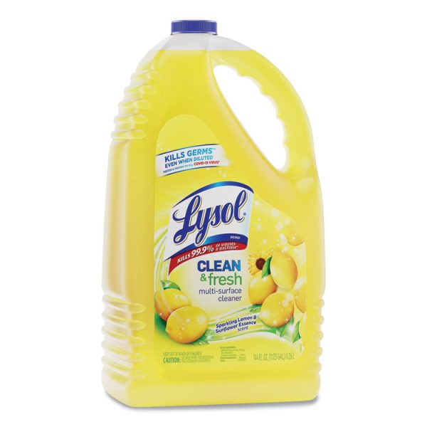 Clean And Fresh Multi-Surface Cleaner, Sparkling Lemon And Sunflower Essence, 144 Oz Bottle, 4/carton - Image 3