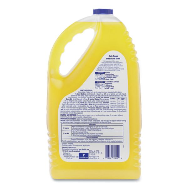 Clean And Fresh Multi-Surface Cleaner, Sparkling Lemon And Sunflower Essence, 144 Oz Bottle, 4/carton - Image 4