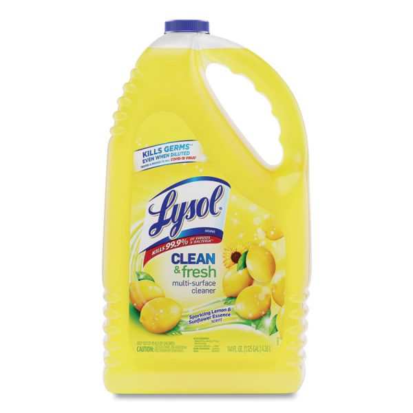Clean And Fresh Multi-Surface Cleaner, Sparkling Lemon And Sunflower Essence, 144 Oz Bottle, 4/carton