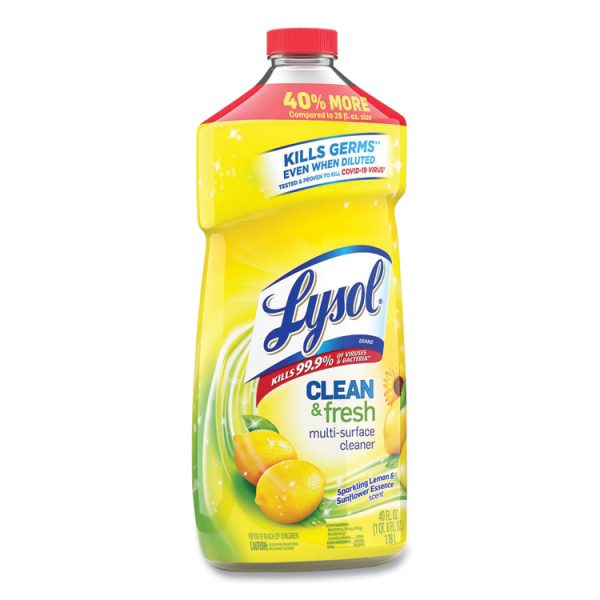Clean And Fresh Multi-Surface Cleaner, Sparkling Lemon And Sunflower Essence, 40 Oz Bottle, 9/carton - Image 3