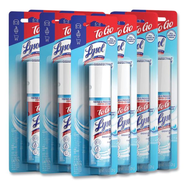 Disinfectant Spray To Go, Crisp Linen, 1 Oz Aerosol Spray, 12/carton - Image 2