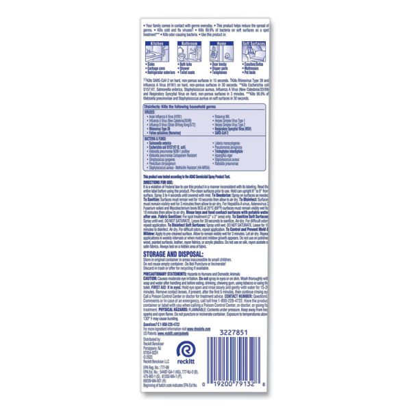 Disinfectant Spray To Go, Crisp Linen, 1 Oz Aerosol Spray, 12/carton - Image 4