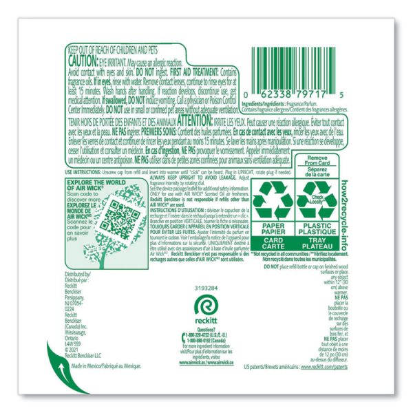 Scented Oil Refill, Fresh Waters, 0.67 Oz, 2/pack, 6 Pack/carton - Image 5