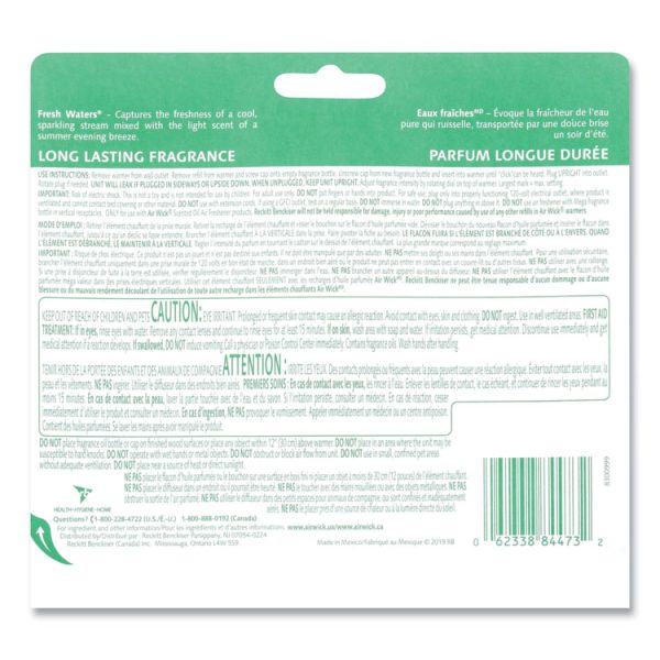 Scented Oil Refill, Fresh Waters, 0.67 Oz, 3/pack, 6 Packs/carton - Image 2