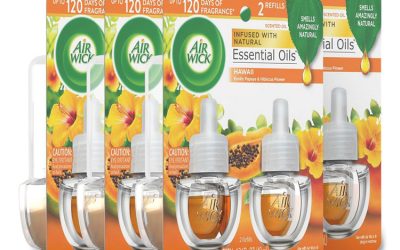 Scented Oil Twin Refill, Hawai’i Exotic Papaya/Hibiscus Flower, 0.67 oz, 2/Pack, 6 Packs/Carton