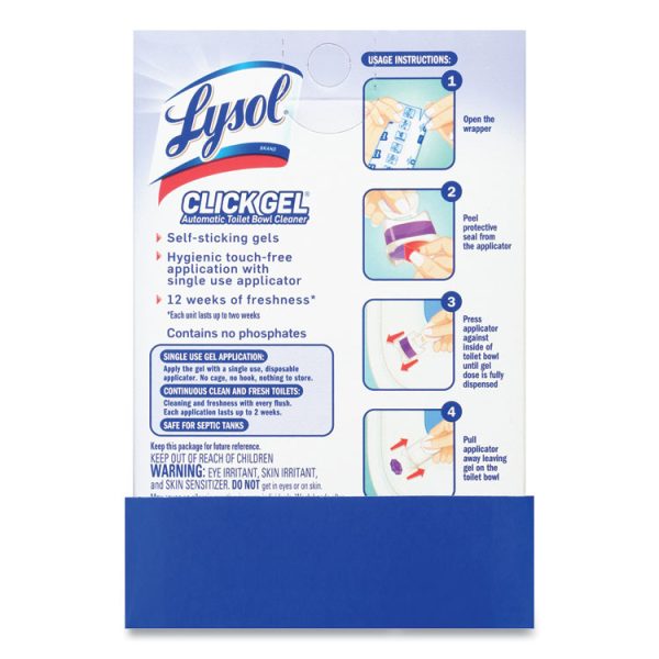 Click Gel Automatic Toilet Bowl Cleaner, Lavender Fields, 6/box, 4 Boxes/carton - Image 2