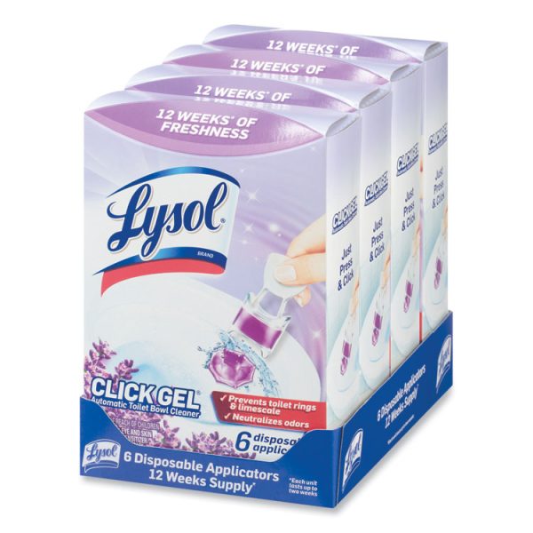 Click Gel Automatic Toilet Bowl Cleaner, Lavender Fields, 6/box, 4 Boxes/carton - Image 5
