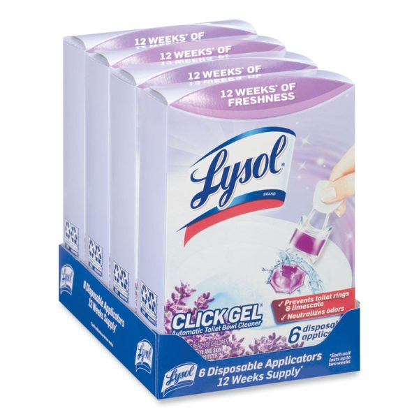 Click Gel Automatic Toilet Bowl Cleaner, Lavender Fields, 6/box, 4 Boxes/carton - Image 4