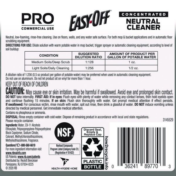 Concentrated Neutral Cleaner, 1 gal Bottle, 2/Carton - Image 4