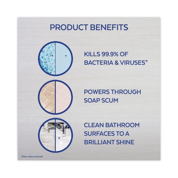 Disinfectant Power Bathroom Foamer, Liquid, Unscented, 22 oz Trigger Spray Bottle, 6/Carton - Image 3