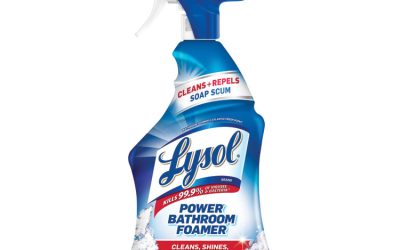 Disinfectant Power Bathroom Foamer, Liquid, Unscented, 22 oz Trigger Spray Bottle, 6/Carton