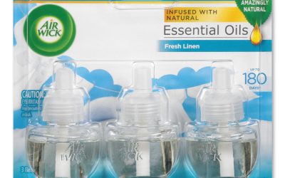 Scented Oil Refill, Warming – Fresh Linen, 0.67 Oz, 3/pack, 6 Packs/carton