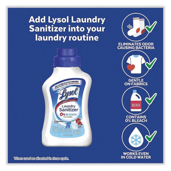 Laundry Sanitizer, Liquid, Crisp Linen, 90 Oz, 4/carton - Image 4