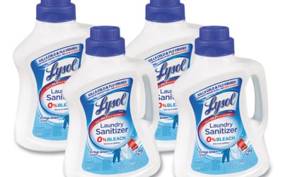 Laundry Sanitizer, Liquid, Crisp Linen, 90 Oz, 4/carton