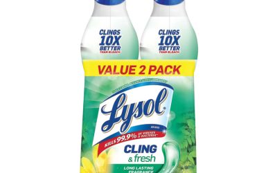 Cling and Fresh Toilet Bowl Cleaner, Forest Rain Scent, 24 oz, 2/Pack, 4 Packs/Carton