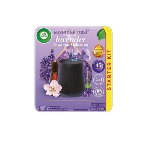 Essential Mist Starter Kit, Lavender And Almond Blossom, 0.67 Oz Bottle, 4/carton