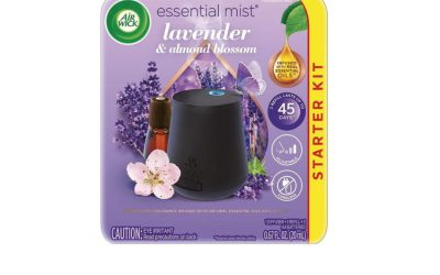 Essential Mist Starter Kit, Lavender And Almond Blossom, 0.67 Oz Bottle, 4/carton