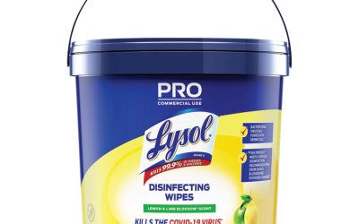 Professional Disinfecting Wipe Bucket, 1-Ply, 6 X 8, Lemon And Lime Blossom, White, 800 Wipes