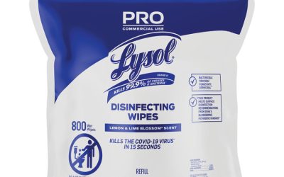 Professional Disinfecting Wipe Bucket Refill, 1-Ply, 6 x 8, Lemon and Lime Blossom, White, 800 Wipes/Bag, 2 Refill Bags/CT