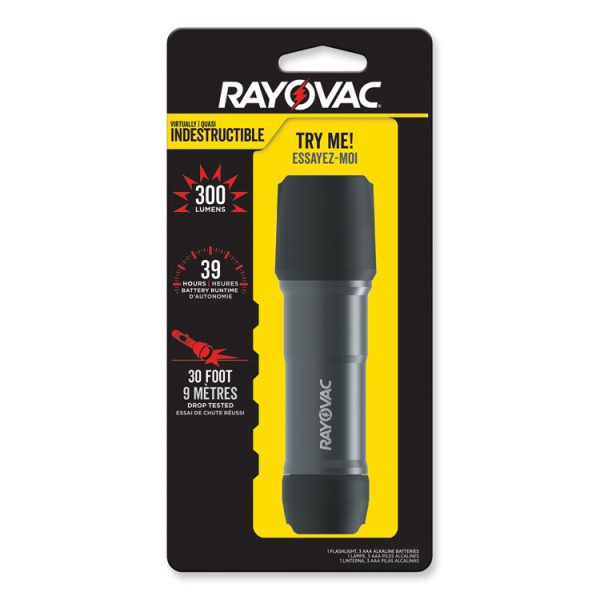 Virtually Indestructible LED Flashlight, 3 AAA Batteries (Included), Black - Image 7