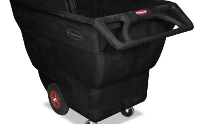 Structural Foam Tilt Truck, 151 gal, 1,000 lb Capacity, Plastic, Black