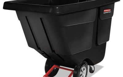 Rotomolded Tilt Truck, 202 gal, 450 lb Capacity, Plastic, Black
