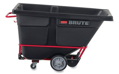 BRUTE Rotomolded Tilt Truck, 202 gal, 1,250 lb Capacity, Plastic, Black