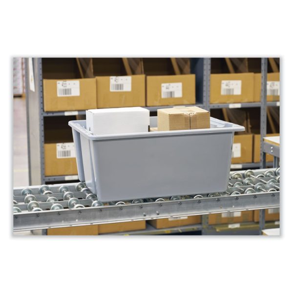 Palletote Box, 19 Gal, 23.5" X 19.5" X 10", Gray - Image 3