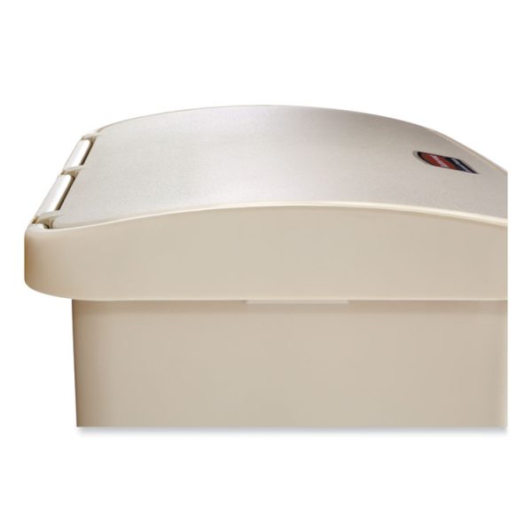 Streamline Resin Step-On Container, Front Step Style, 8 gal, Polyethylene, Beige - Image 3