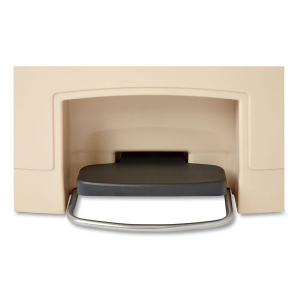 Streamline Resin Step-On Container, Front Step Style, 13 gal, Polyethylene, Beige - Image 3