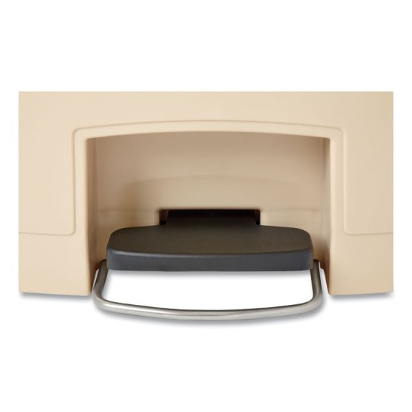 Streamline Resin Step-On Container, Front Step Style, 24 gal, Polyethylene, Beige - Image 4