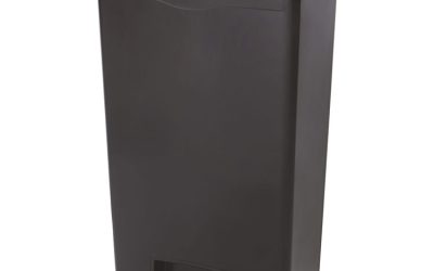 Slim Jim Streamline Resin Step-On Container, Front Step Style, 18 gal, Polyethylene, Black