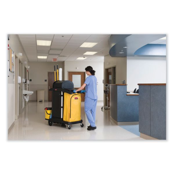 Vinyl Cleaning Cart Bag, 34 Gal, 17.5" X 33", Yellow - Image 5