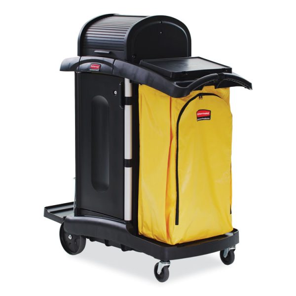 Vinyl Cleaning Cart Bag, 34 Gal, 17.5" X 33", Yellow - Image 2