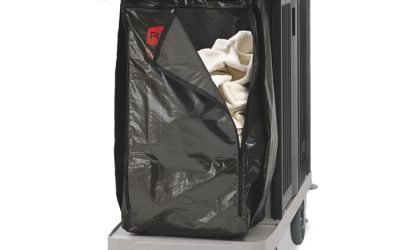 Zippered Vinyl Cleaning Cart Bag, 25 Gal, 17″ X 33″, Brown