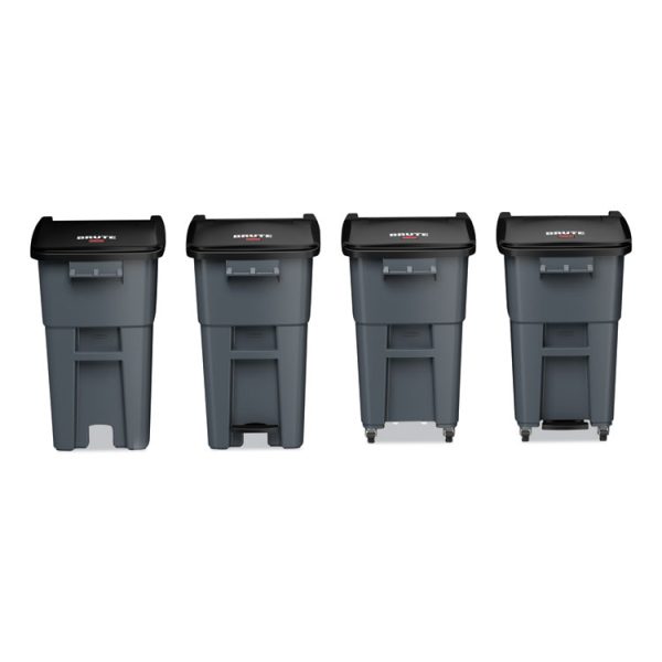 Brute Step-On Rollouts, 50 gal, Metal/Plastic, Gray - Image 5