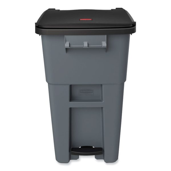 Brute Step-On Rollouts, 50 gal, Metal/Plastic, Gray - Image 2